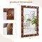 Rubberwood Framed Rectangle Wall Mirror with MDF Backing, Farmhouse Decorative Vanity Mirror, Horizontal or Vertical Mount
